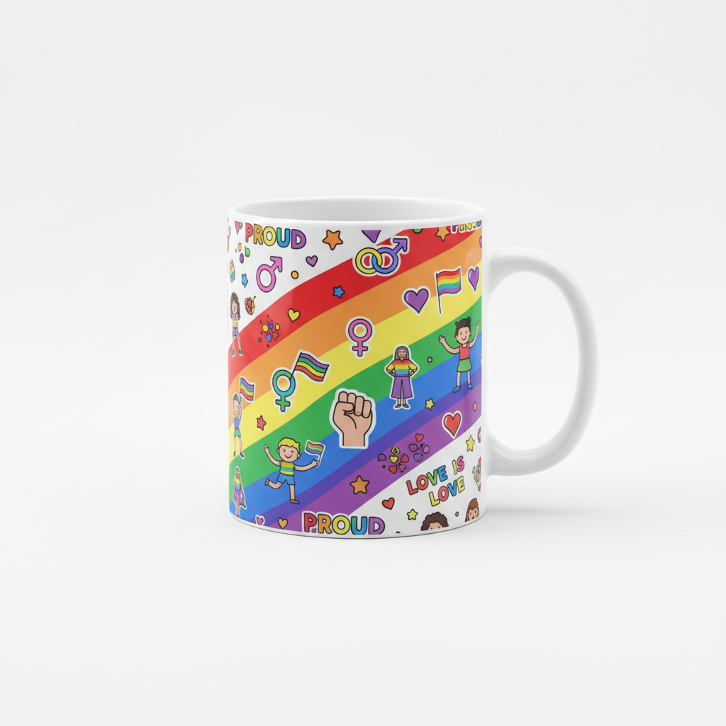 LBG Pride cup design printable PNG mockup